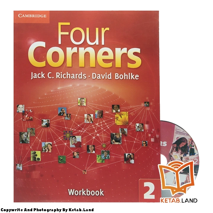 قیمت و خرید کتاب Four Corners 2 از کتاب لند - تصویر چهارم - تصویر متعلقات همراه کتاب - کتاب کار و DVD