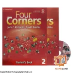 قیمت و خرید کتاب Four Corners 2 از کتاب لند - تصویر اصلی - تصویر اول - تصویر جلد روی کتاب به همراه کتاب کار و DVD