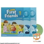 قیمت و خرید کتاب British First Friends 1 2nd از کتاب لند - تصویر اصلی - تصویر اول - تصویر جلد روی کتاب به همراه کتاب کار، مت بوک و DVD