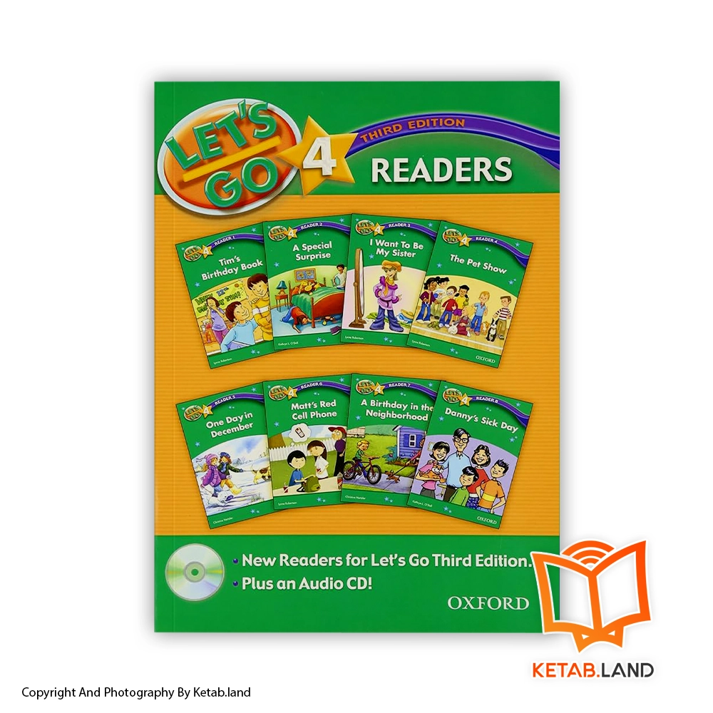 خرید پک 8 جلدی کتاب 4 Let’s Go Readers از کتاب لند - تصویر اصلی - تصوير اول - تصویر جلد روی کتاب - جلد شومیز