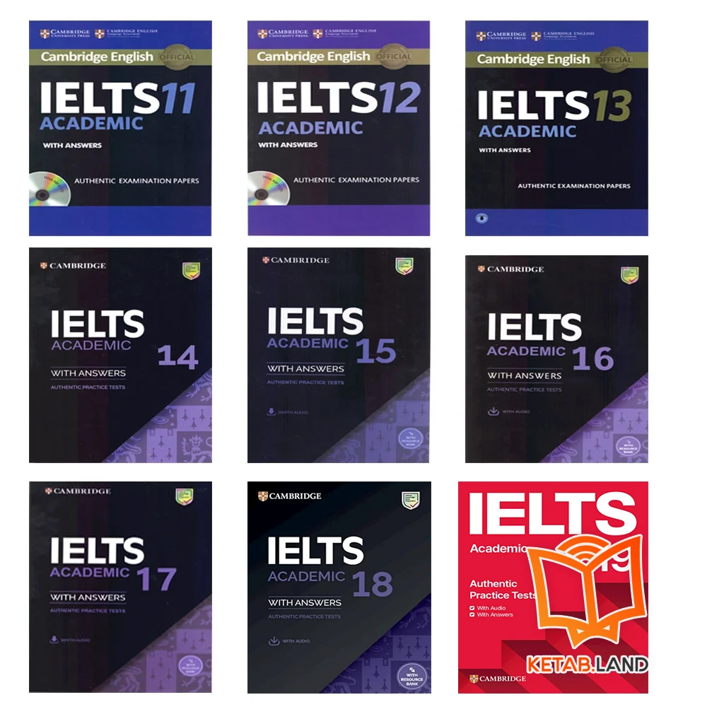 قیمت و خرید مجموعه کتاب کمبریج آیلتس 11 تا 19 آکادمیک از کتاب لند - تصویر اصلی - تصویر اول - تصویر جلد روی کتاب