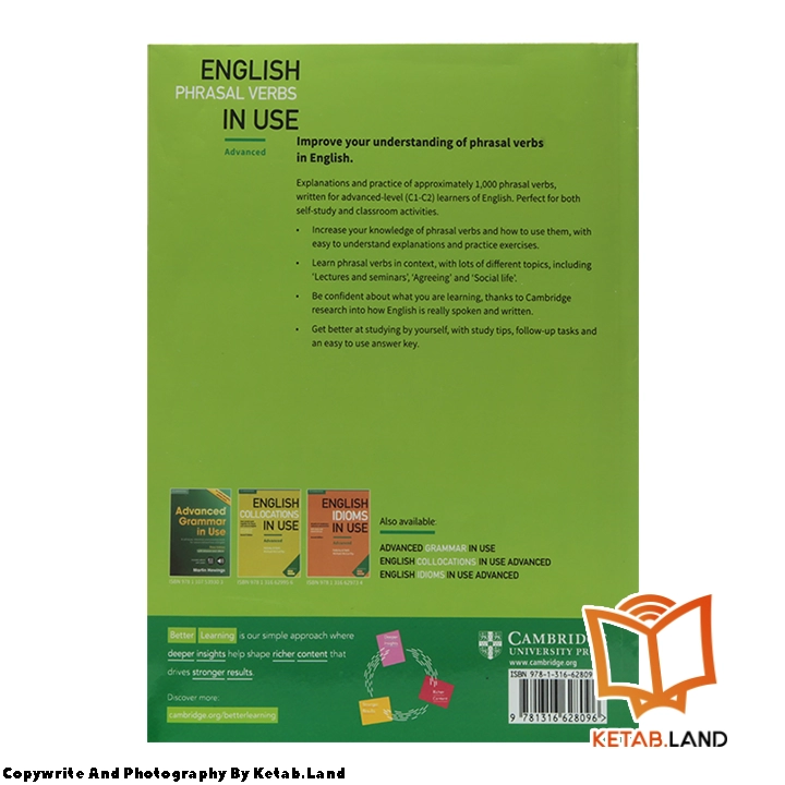 قیمت و خرید کتابAdvanced English Phrasal Verbs in Use 2nd از کتاب لند - تصویر دوم - تصویر جلد پشت کتاب
