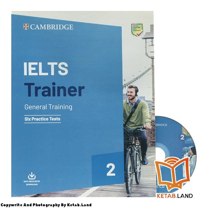 قیمت و خرید کتاب Cambridge IELTS Trainer 2 General از کتاب لند - تصویر اصلی - تصویر اول - تصویر جلد روی کتاب به همراه DVD