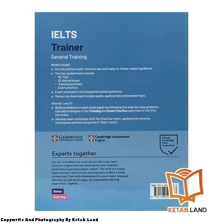 قیمت و خرید کتاب Cambridge IELTS Trainer 2 General از کتاب لند - تصویر سوم - تصویر جلد پشت کتاب