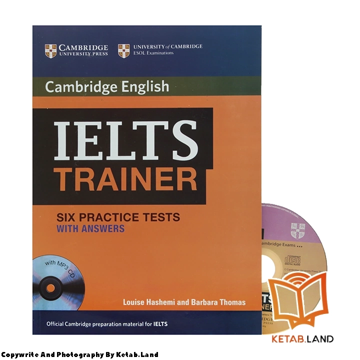 قیمت و خرید کتاب Cambridge IELTS Trainer از کتاب لند - تصویر اصلی - تصویر اول - تصویر جلد روی کتاب به همراه DVD