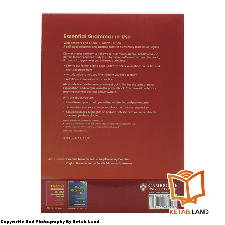 قیمت و خرید کتاب Essential Grammar in Use 4th از کتاب لند - تصویر جلد پشت کتاب