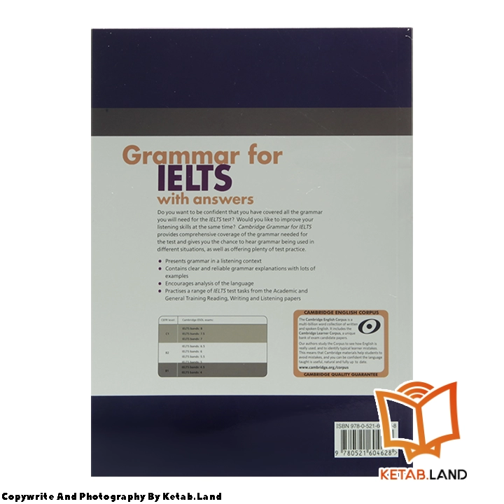 قیمت و خرید کتاب Grammar for IELTS از کتاب لند - تصویر سوم - تصویر جلد پشت کتاب