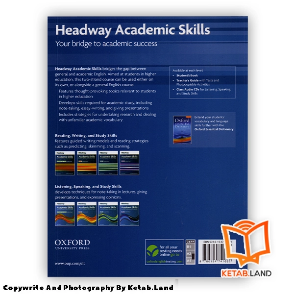 قیمت و خرید کتاب Headway Academic Skills Introductory Reading and Writing - تصویر دوم - تصویر جلد پشت کتاب - جلد شومیز