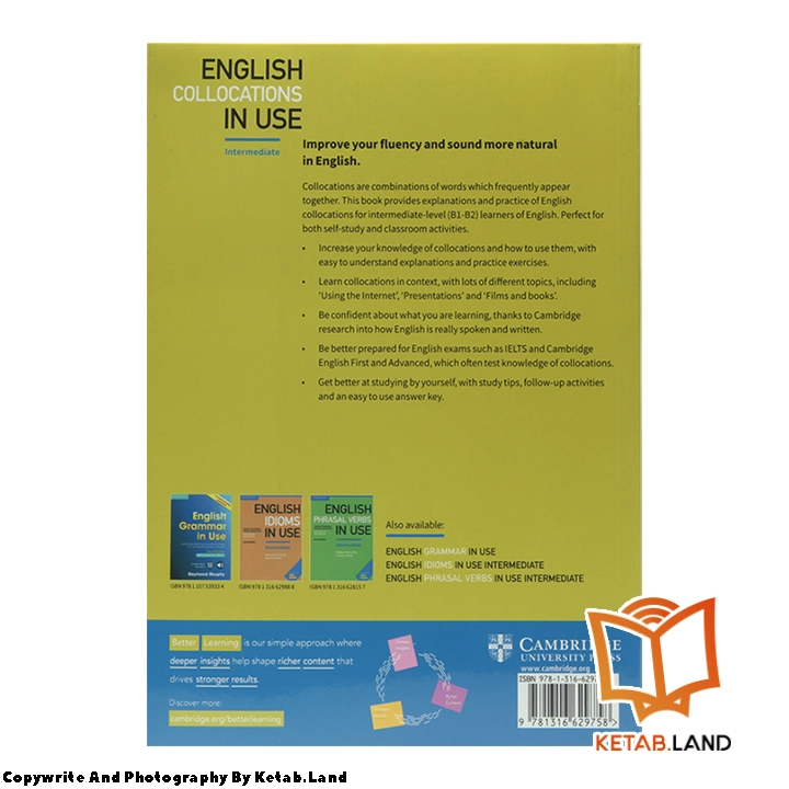 قیمت و خرید کتاب Intermediate English Collocations in Use 2nd از کتاب لند - تصویر دوم - تصویر جلد پشت کتاب