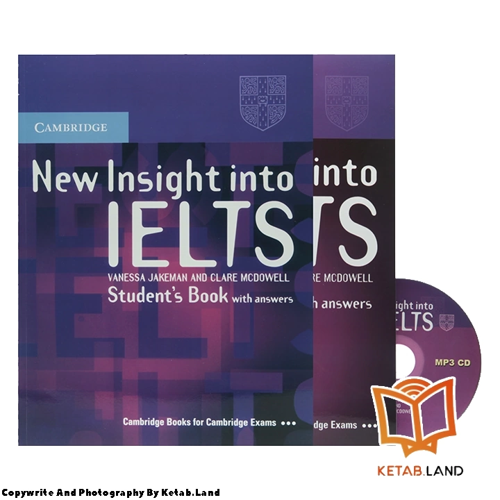 قیمت و خرید کتاب New Insight into IELTS از کتاب لند - تصویر اصلی - تصویر اول - تصویر جلد روی کتاب به همراه کتاب کار و DVD