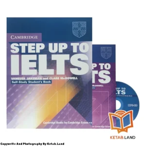 قیمت و خرید کتاب Step up to IELTS از کتاب لند - تصویر اصلی - تصویر اول - تصویر جلد روی کتاب به همراه کتاب کار و DVD