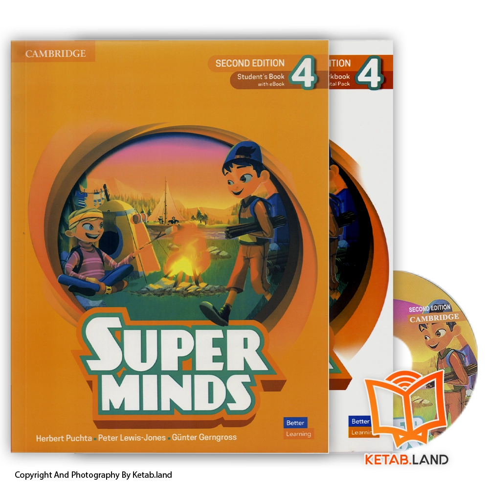 قیمت و خرید کتاب Super Minds 4 2nd از کتاب لند - تصویر اصلی - تصویر اول - تصویر جلد روی کتاب به همراه کتاب کار و DVD