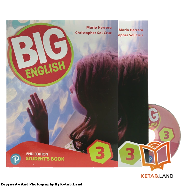 قیمت و خرید کتاب Big English 3 2nd از کتاب لند - تصویر اصلی - تصویر اول - تصویر جلد روی کتاب به همراه کتاب کار و DVD