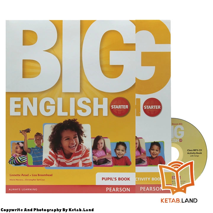 قیمت و خرید کتاب Big English Starter 2nd از کتاب لند - تصویر اصلی - تصویر اول - تصویر جلد روی کتاب به همراه کتاب کار و DVD