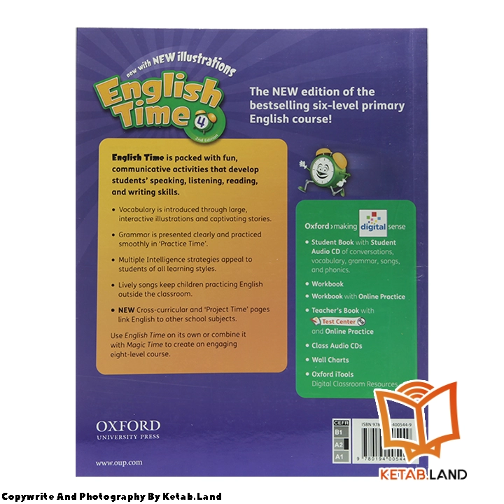 قیمت و خرید کتاب English Time 4 2nd از کتاب لند - تصویر سوم - تصویر جلد پشت کتاب