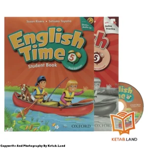 قیمت و خرید کتاب English Time 5 2nd از کتاب لند - تصویر اصلی - تصویر اول - تصویر جلد روی کتاب به همراه کتاب کار و DVD