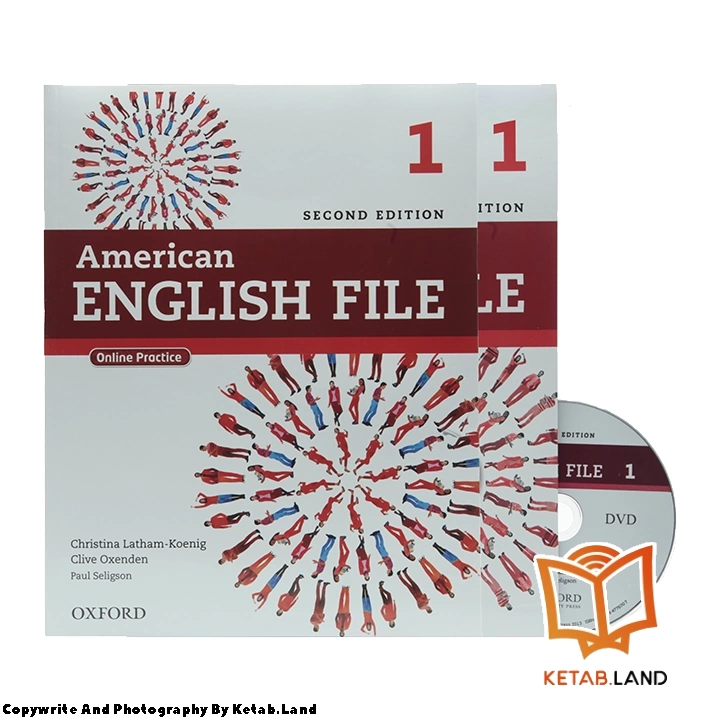 قیمت و خرید کتاب American English File 1 2nd از کتاب لند - تصویر اصلی - تصویر اول - تصویر جلد روی کتاب به همراه کتاب کار و DVD
