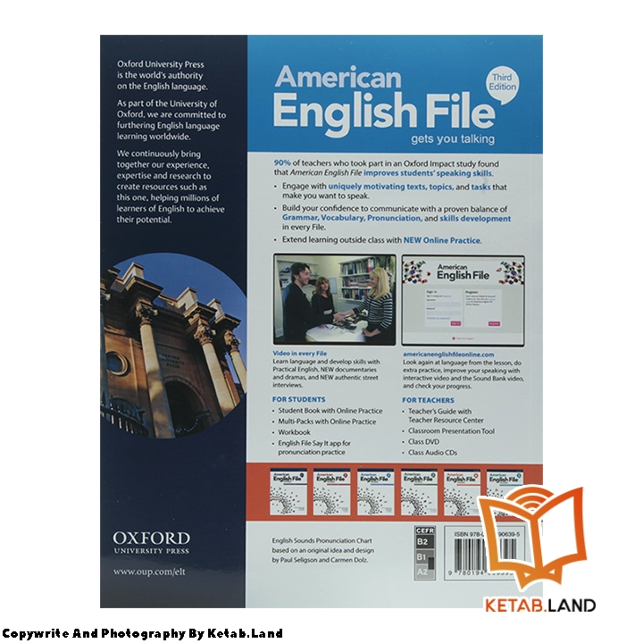 قیمت و خرید کتاب American English File 2 3rd از کتاب لند - تصویر سوم - تصویر جلد پشت کتاب