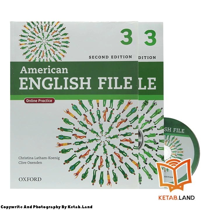 قیمت و خرید کتاب American English File 3 2nd از کتاب لند - تصویر اصلی - تصویر اول - تصویر جلد روی کتاب به همراه کتاب کار و DVD