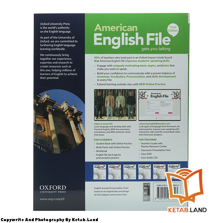 قیمت و خرید کتاب American English File 3 3rd از کتاب لند - تصویر سوم - تصویر جلد پشت کتاب