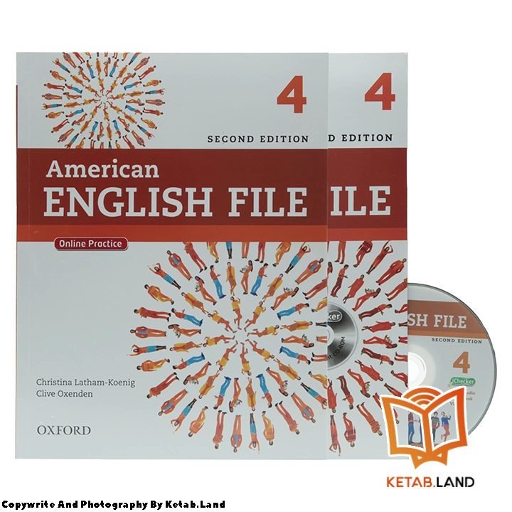 قیمت و خرید کتاب American English File 4 2nd از کتاب لند - تصویر اصلی - تصویر اول - تصویر جلد روی کتاب به همراه کتاب کار و DVD