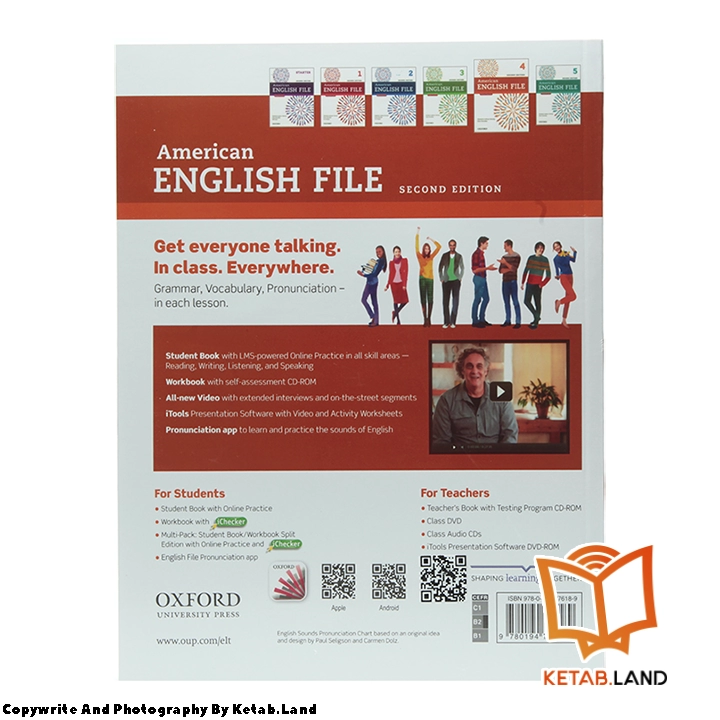 قیمت و خرید کتاب American English File 4 2nd از کتاب لند - تصویر سوم - تصویر جلد پشت کتاب