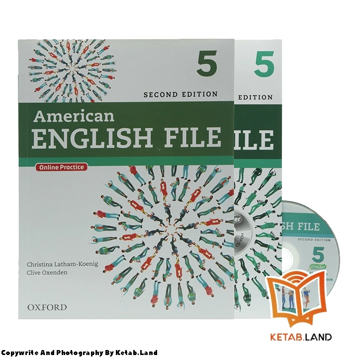 قیمت و خرید کتاب American English File 5 2nd از کتاب لند - تصویر اصلی - تصویر اول - تصویر جلد روی کتاب به همراه کتاب کار و DVD