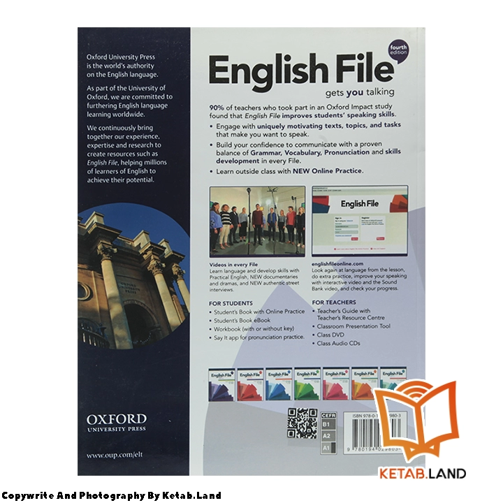 قیمت و خرید کتاب Beginner English File 4th از کتاب لند - تصویر سوم - تصویر جلد پشت کتاب