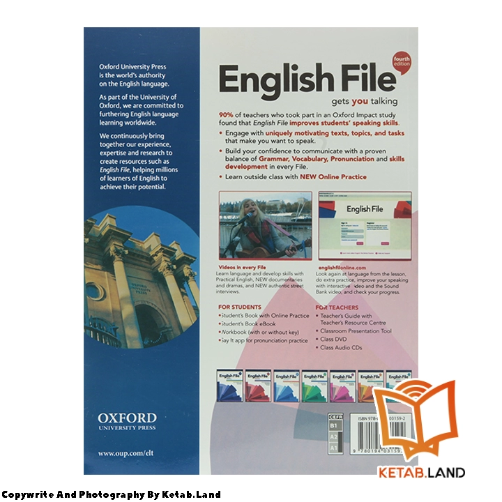 قیمت و خرید کتاب Elementary English File 4th از کتاب لند - تصویر سوم - تصویر جلد پشت کتاب