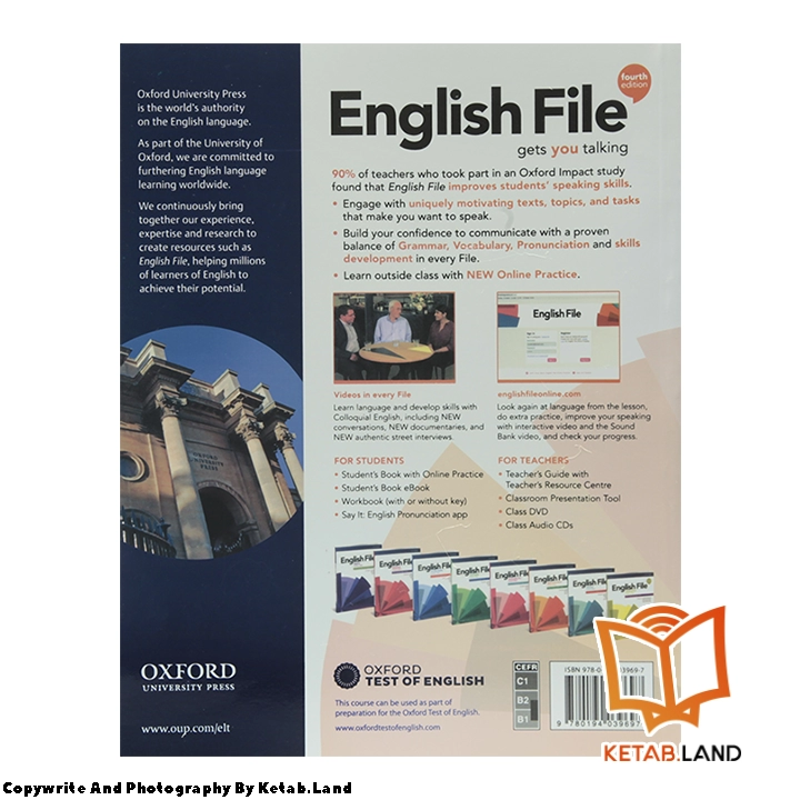 قیمت و خرید کتاب English File Upper-Intermediate 4th از کتاب لند - تصویر سوم - تصویر جلد پشت کتاب