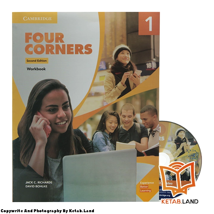 قیمت و خرید کتاب Four Corners 1 2nd از کتاب لند - تصویر چهارم - تصویر متعلقات همراه کتاب - کتاب کار و DVD