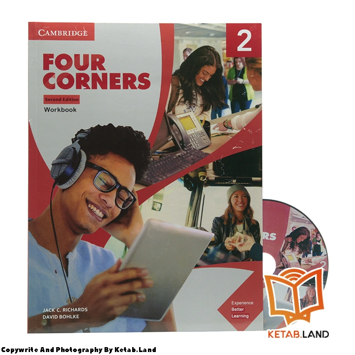 قیمت و خرید کتاب Four Corners 2 2nd از کتاب لند - تصویر چهارم - تصویر متعلقات همراه کتاب - کتاب کار و DVD