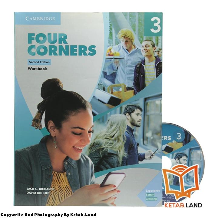 قیمت و خرید کتاب Four Corners 3 2nd از کتاب لند - تصویر چهارم - تصویر متعلقات همراه کتاب - کتاب کار و DVD