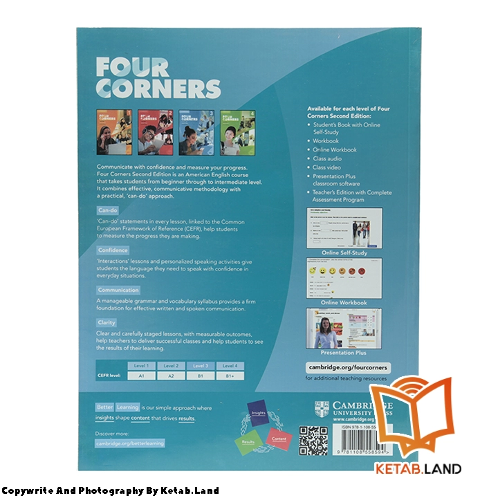 قیمت و خرید کتاب Four Corners 3 2nd از کتاب لند - تصویر سوم - تصویر جلد پشت کتاب