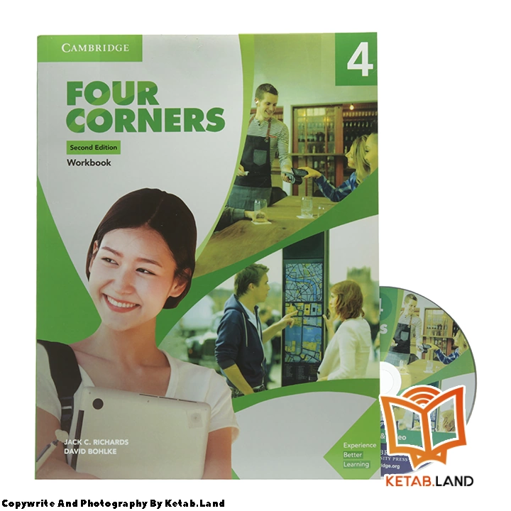 قیمت و خرید کتاب Four Corners 4 2nd از کتاب لند - تصویر چهارم - تصویر متعلقات همراه کتاب - کتاب کار و DVD