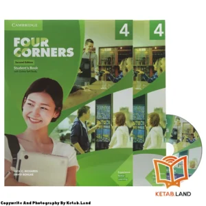 قیمت و خرید کتاب Four Corners 4 2nd از کتاب لند - تصویر اصلی - تصویر اول - تصویر جلد روی کتاب به همراه کتاب کار و DVD
