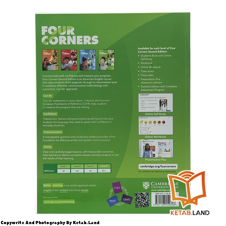 قیمت و خرید کتاب Four Corners 4 2nd از کتاب لند - تصویر سوم - تصویر جلد پشت کتاب