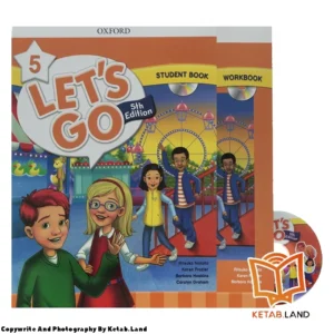 قیمت و خرید کتاب Let’s Go 5 5th از کتاب لند - تصویر اصلی - تصویر اول - تصویر جلد روی کتاب به همراه کتاب کار و DVD