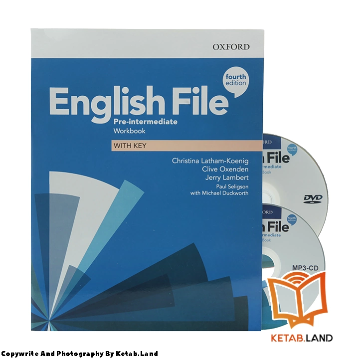 قیمت و خرید کتاب Pre-Intermediate English File 4th از کتاب لند - تصویر چهارم - تصویر متعلقات همراه کتاب - کتاب کار و DVD