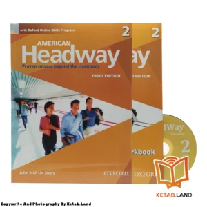 قیمت و خرید کتاب American Headway 2 3rd از کتاب لند - تصویر اصلی - تصویر اول - تصویر جلد روی کتاب به همراه کتاب کار و DVD