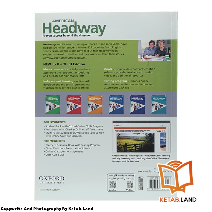 قیمت و خرید کتاب American Headway Starter 3rd از کتاب لند - تصویر سوم - تصویر جلد پشت کتاب