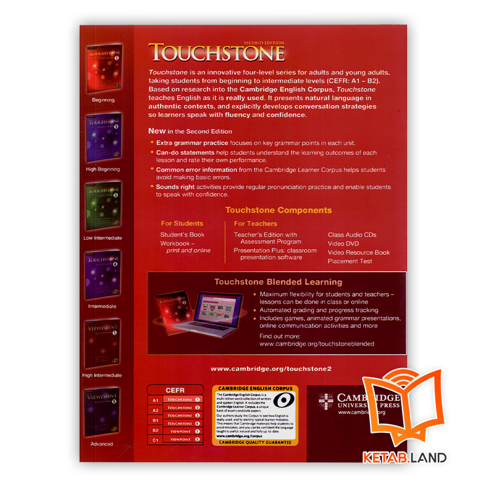 قیمت و خرید کتاب Touchstone 1 Video Activity Book 2nd از کتاب لند - تصویر دوم - تصویر جلد روی کتاب