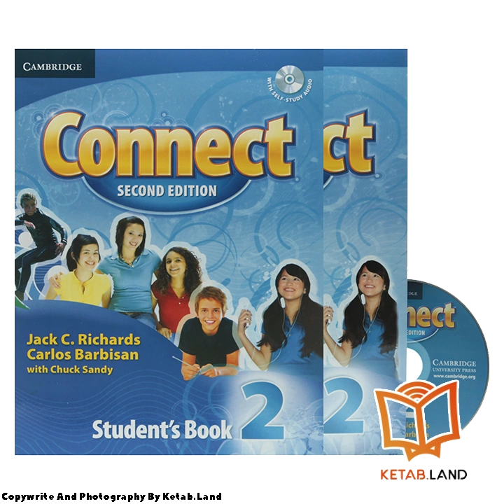 قیمت و خرید کتاب Connect 2 2nd از کتاب لند - تصویر اصلی - تصویر اول - تصویر جلد روی کتاب به همراه کتاب کار و DVD