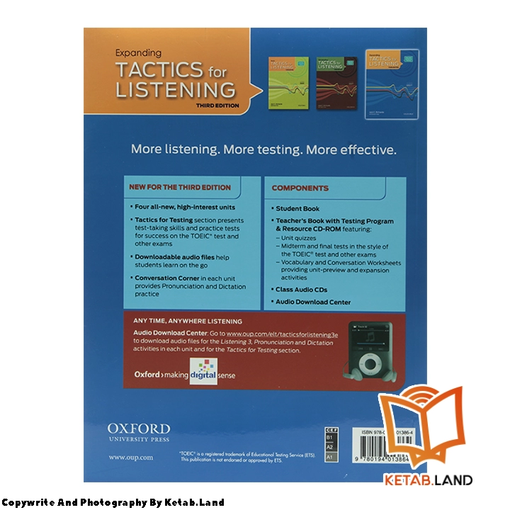 قیمت و خرید کتاب Expanding Tactics for Listening 3rd از کتاب لند - تصویر سوم - تصویر جلد پشت کتاب