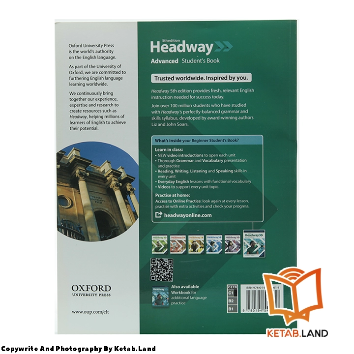 قیمت و خرید کتاب Advanced 5th از کتاب لند - تصویر سوم - تصویر جلد پشت کتاب