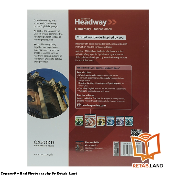 قیمت و خرید کتاب Headway Elementary 5th از کتاب لند - تصویر سوم - تصویر جلد پشت کتاب