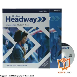 قیمت و خرید کتاب Headway Intermediate 5th از کتاب لند - تصویر اصلی - تصویر اول - تصویر جلد روی کتاب به همراه کتاب کار و DVD