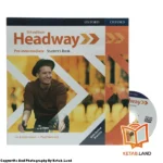 قیمت و خرید کتاب Headway Pre-Intermediate 5th از کتاب لند - تصویر اصلی - تصویر اول - تصویر جلد روی کتاب به همراه کتاب کار و DVD
