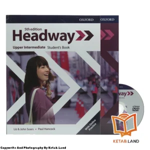 قیمت و خرید کتاب Headway Upper-Intermediate 5th از کتاب لند - تصویر اصلی - تصویر اول - تصویر جلد روی کتاب به همراه کتاب کار و DVD
