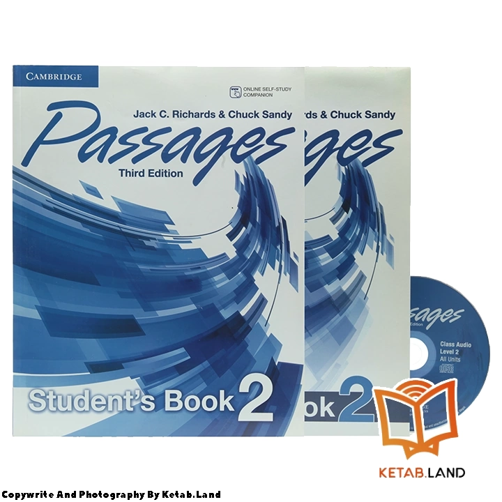 قیمت و خرید کتاب Passages 2 3rd از کتاب لند - تصویر اصلی - تصویر اول - تصویر جلد روی کتاب به همراه کتاب کار و DVD